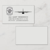 艦隊パッチC-130ヘラクレスのプロフェッショナルのパイロット 名刺 (正面/裏面)