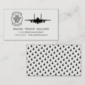 艦隊パッチF-15Eの殴打のワシのパイロット 名刺 (正面/裏面)