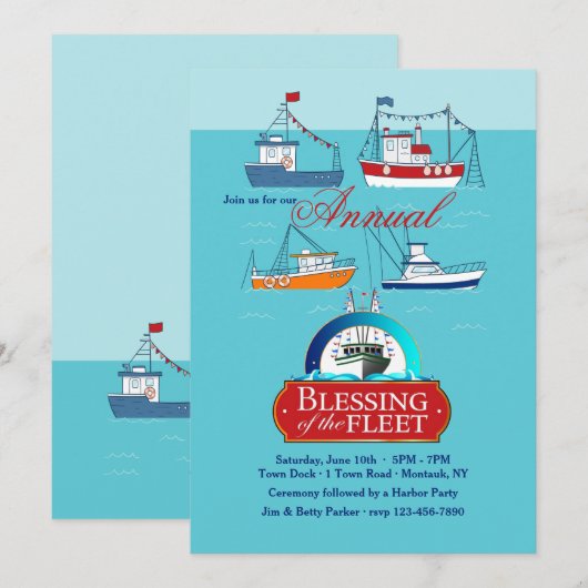 艦隊賛美招待状 招待状 (正面/裏面)