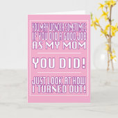 良いおもしろい仕事のママのカード カード (黄色い花)