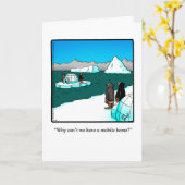 良いおもしろい旅行"モバイルホーム"ユーモアのグリーティングカード カード (黄色い花)