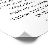 良いお方、主 Nahum 1:7 聖書の詩 ポスター (角)