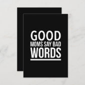 良いお母さんは悪い言葉を言おもしろいう母の日の引用文w サンキューカード (正面/裏面)