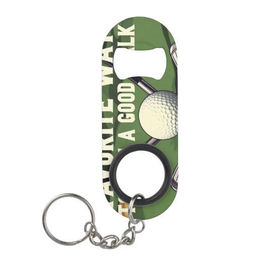 良いお気に入りのウォークゴルフを台無しにする方法 キーホルダー栓抜き (正面)
