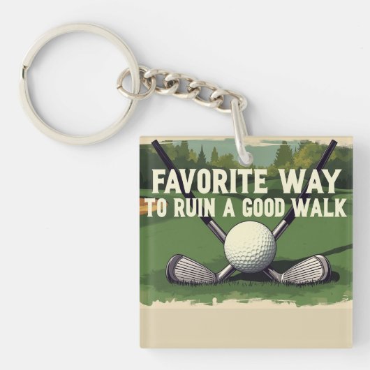良いお気に入りのウォークゴルフを台無しにする方法 キーホルダー (正面)