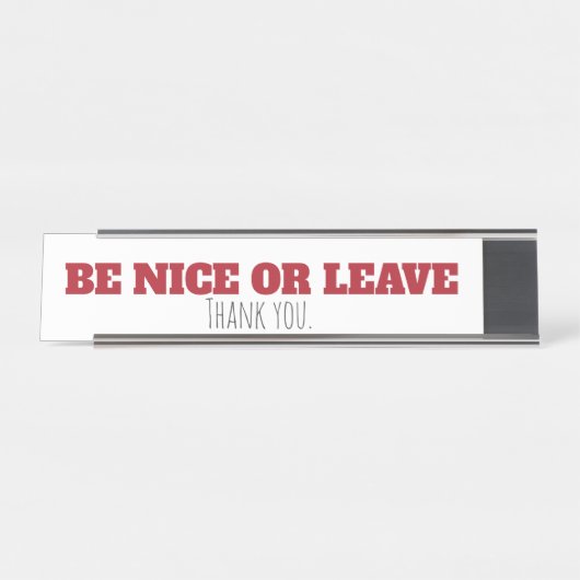 良いか机の離れ印である デスクネームプレート (正面)