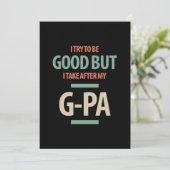 良いがG-Pa |祖父ギフト 招待状 (スタンド正面)