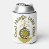 良いことには時間がかかるヴィンテージ感動的引用文 缶クーラー (缶裏面)