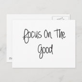良いことに焦点を当てた名言 ポストカード (正面/裏面)