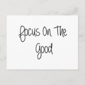良いことに焦点を当てた名言 ポストカード (正面)