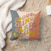 良いことは来の引用文レトロ60のデザイン クッション (ブランケット)