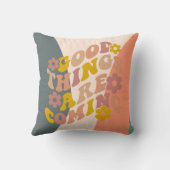 良いことは来の引用文レトロ60のデザイン クッション (裏面)