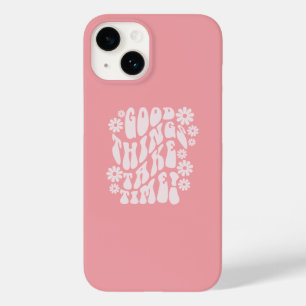 良いものは時間がかかるレトロ花 Case-Mate iPhone 14ケース