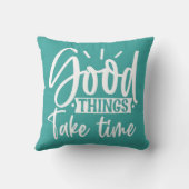 良いものは時間がかかる装飾用クッション クッション (裏面)