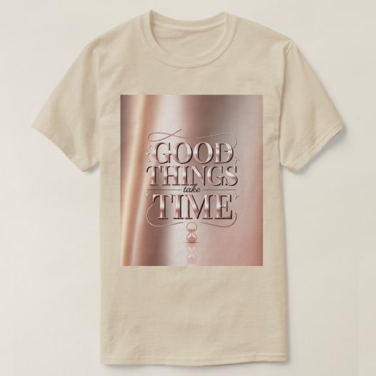 良いものは時間がかかる Tシャツ (デザイン正面)