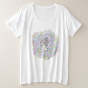 良いものを期待するガーディアンエンジェルアートTシャツ プラスサイズTシャツ
