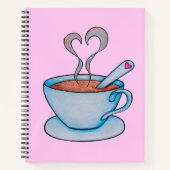 良いアイディアはコーヒーから始まる!カスタマイズ可能 ノートブック (正面)