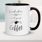 良いアイディアはコーヒーで始素晴らしまる マグカップ