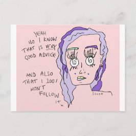良いアドバイス |はがきプリント | #overheard ポストカード