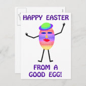 良いエッグシャツとギフトからのハッピーイースター シーズンポストカード (正面/裏面)