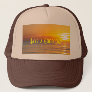 良いカスタム日の文字を持つ罪の上昇イメージブラウン キャップ