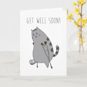 良いカードを得る:キャストで骨折した骨 カード (黄色い花)