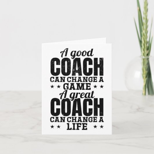 良いコーチはコーチのラクロでゲームを変え素晴らしることができる カード (正面)