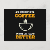 良いコーヒーを飲めば命が上がる感じ 案内ポストカード (正面)