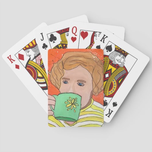 良いコーヒー一杯 トランプ (裏面)