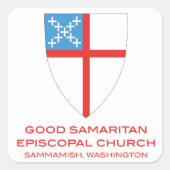 良いサム司教教会サムマミッシュのシール スクエアシール (正面)