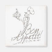 良いシェフはボン食欲と言う! マグネット (正面)