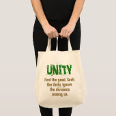 良いシークを見つける団結 – Unity引用文 トートバッグ (正面(商品))
