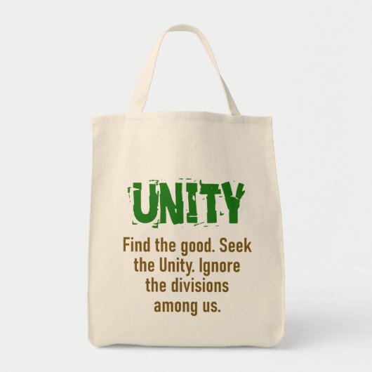 良いシークを見つける団結 – Unity引用文 トートバッグ (正面)