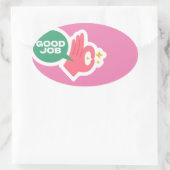 良いジョブ楕円ステッカー 楕円形シール (バッグ)