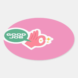 良いジョブ楕円ステッカー 楕円形シール