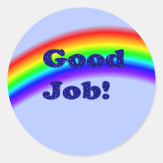 良いジョブ虹のステッカー、小 ラウンドシール