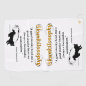 良いスカンキーヘッドと良いスカンキーヘッドハート ゴルフタオル (横)