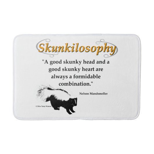 良いスカンキーヘッドと良いスカンキーヘッドハート バスマット (正面)