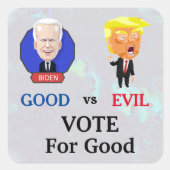 良いステッカーに投票 スクエアシール (正面)