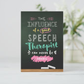 良いスピーチセラピストの影響 サンキューカード (スタンド正面)