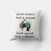 良いスピーチ先生ことわざ装飾用クッション クッション (裏面)