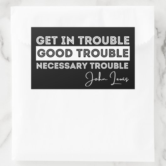 良いトラブル,ジョン・ルイス,投票,黒人生活の問題 長方形シール (バッグ)