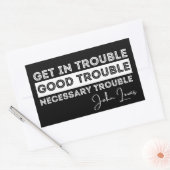 良いトラブル,ジョン・ルイス,投票,黒人生活の問題 長方形シール (封筒)