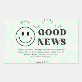 良いニュースのクリスチャンのステッカーを聞いたことがあるか 長方形シール