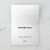 良いニュースは偽のニュースではないクリスマスカード カード (内部)