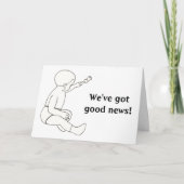 良いニュースベビーの採用案内カード 招待状 (正面)