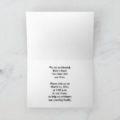 良いニュースベビーの採用案内カード 招待状 (内部)