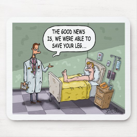良いニュース我々はあなたの脚に救出来たか マウスパッド (正面)