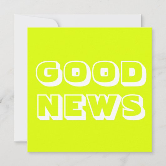 良いニュース、おめでとう、シャルトリュースホワイト カード (正面)