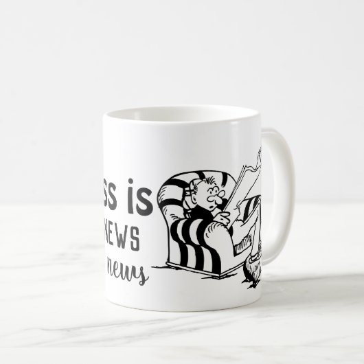 良いニュース、良い雰囲気:幸福の定義 コーヒーマグカップ (正面右)